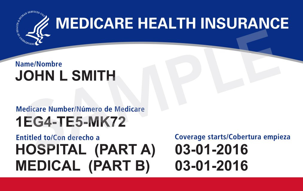 Mẫu thẻ Medicare kiểu mới do CMS phát hành (ảnh minh họa)
