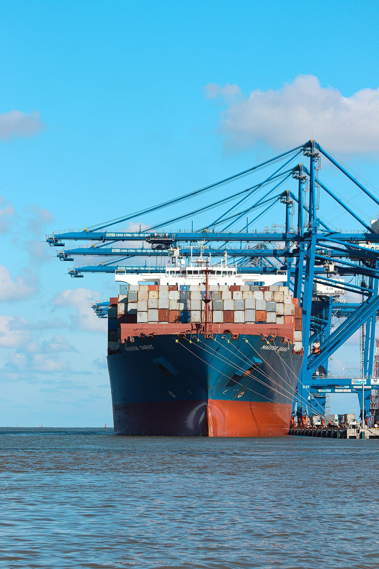 Tàu container tại cảng quốc tế Hải Phòng (ảnh minh họa)