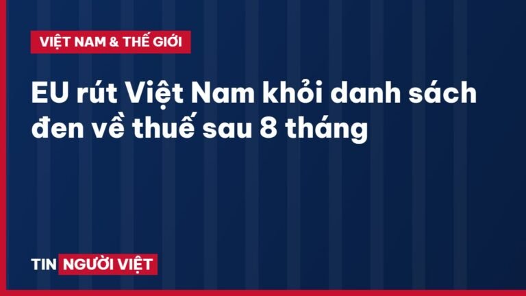 EU rút Việt Nam khỏi danh sách đen về thuế sau 8 tháng